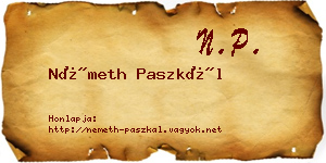 Németh Paszkál névjegykártya